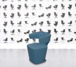 Refurbished Allermuir Bison BN1 Tub Chair - Blue Fabric