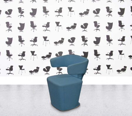 Refurbished Allermuir Bison BN1 Tub Chair - Blue Fabric