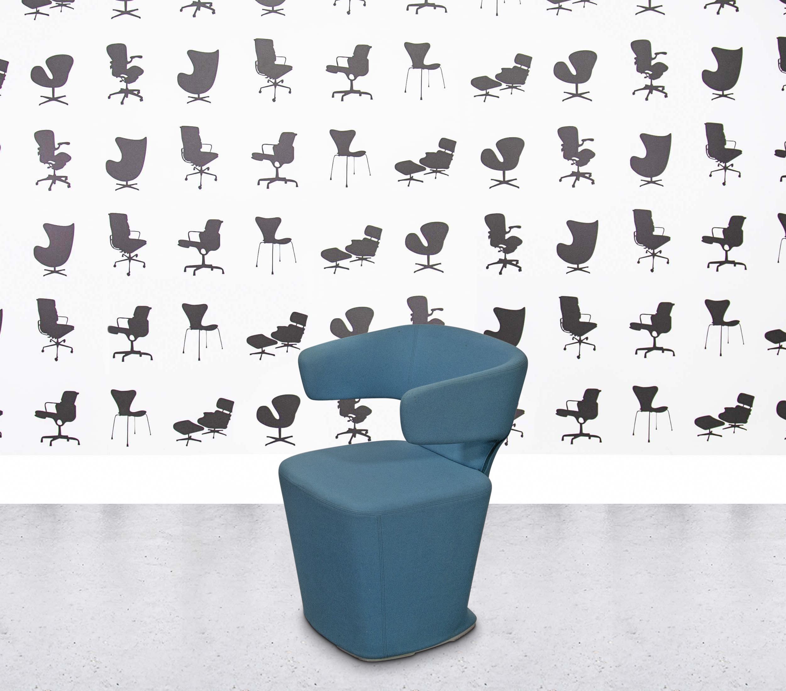 Refurbished Allermuir Bison BN1 Tub Chair - Blue Fabric2 Refurbished Allermuir Bison BN1 Tub Chair - Blue Fabric
