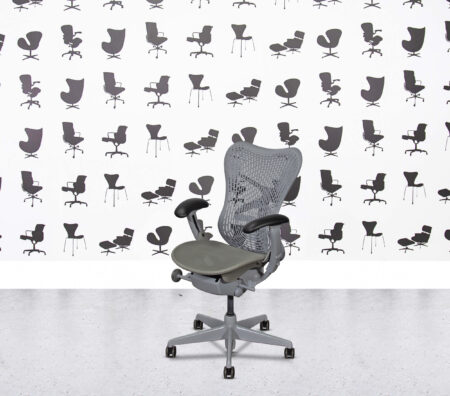 Refurbished Herman Miller Mirra Chair - Fixed Seat and Lumbar - Full Grey