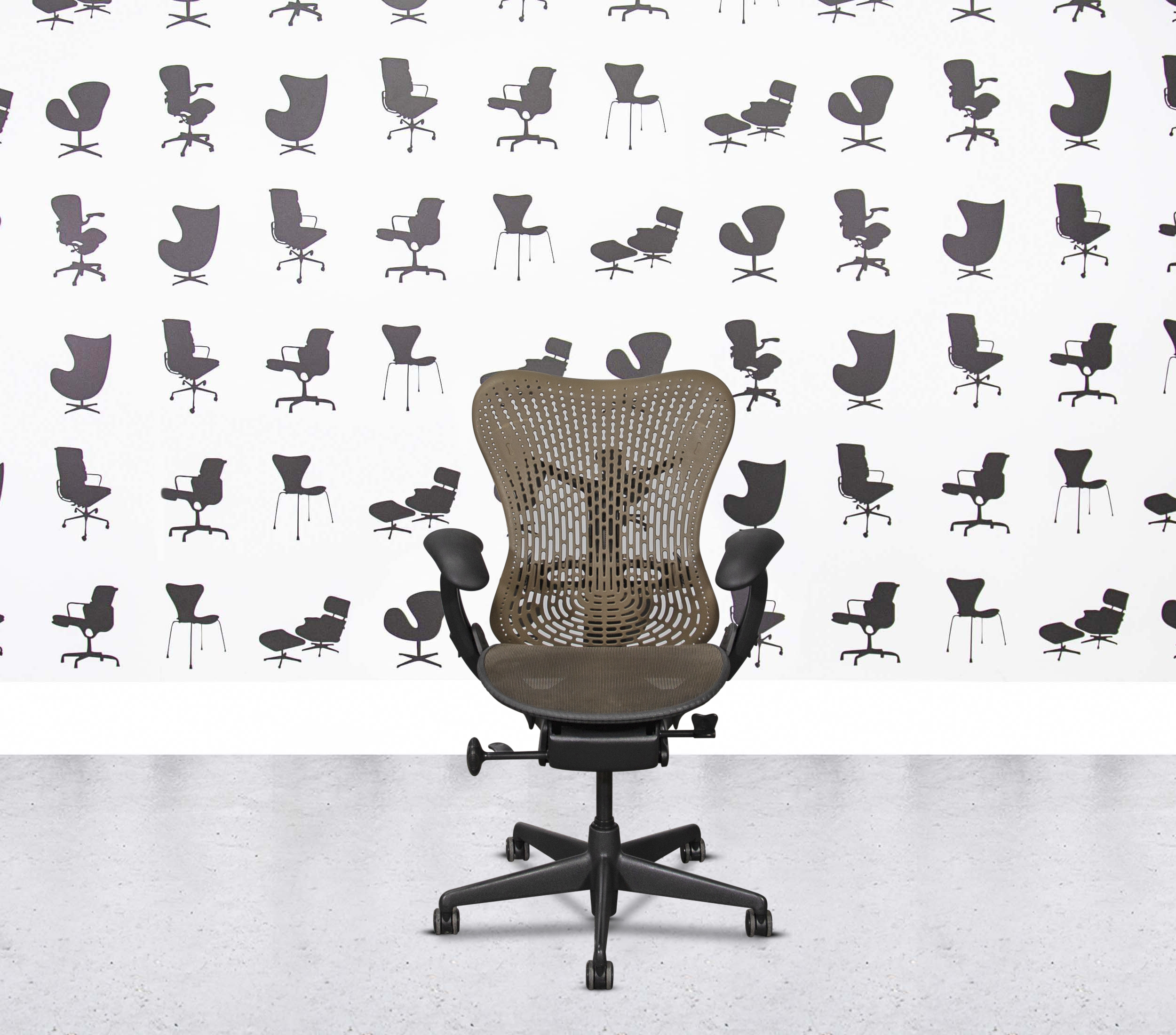 Refurbished Herman Miller Classic Mirra FULL SPEC 4D - Cappuccino1 Refurbished Herman Miller Classic Mirra FULL SPEC 4D - Cappuccino