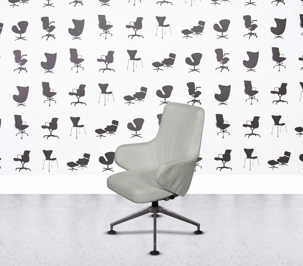 Refurbished Vitra Grand Executive Low Back - White Leather