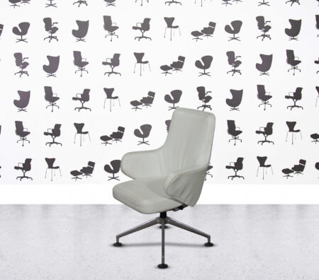 Refurbished Vitra Grand Executive Low Back - White Leather