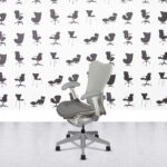 Refurbished Herman Miller Mirra 2 Fully Loaded - White Mesh Back and Frame - Grey Seat