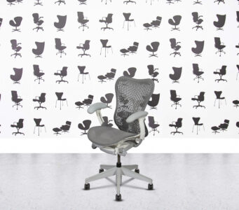 Refurbished Herman Miller Mirra 2 FULL SPEC 4D - White Frame and Grey TriFlex Back
