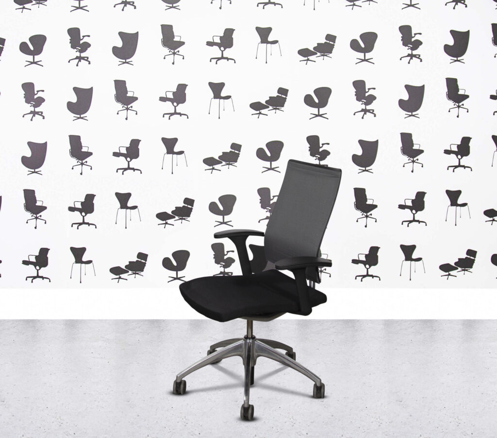Refurbished Sedus Open Up - Fixed Height and Arms - Polished Aluminium