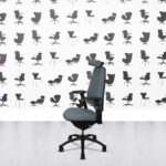 Refurbished Flokk RH Logic 400 Chair High Back with Headrest - Black Frame - Paseo
