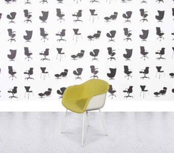 Refurbished Muuto Fiber Armchair - Tube Base - Mustard