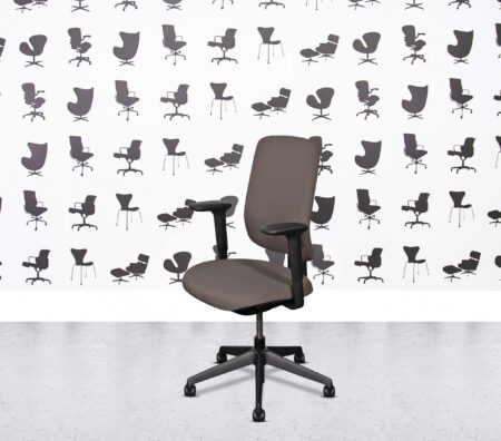 Refurbished Orangebox Seren Task Chair – Black Frame - Mocha Fabric
