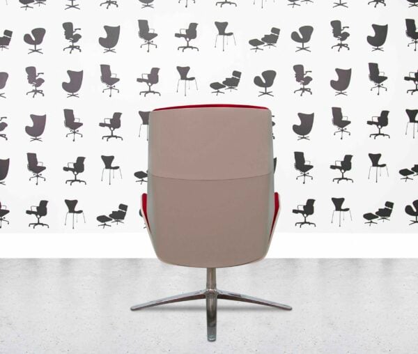 refurbished boss design kruze high back swivel lounge chair carmine red